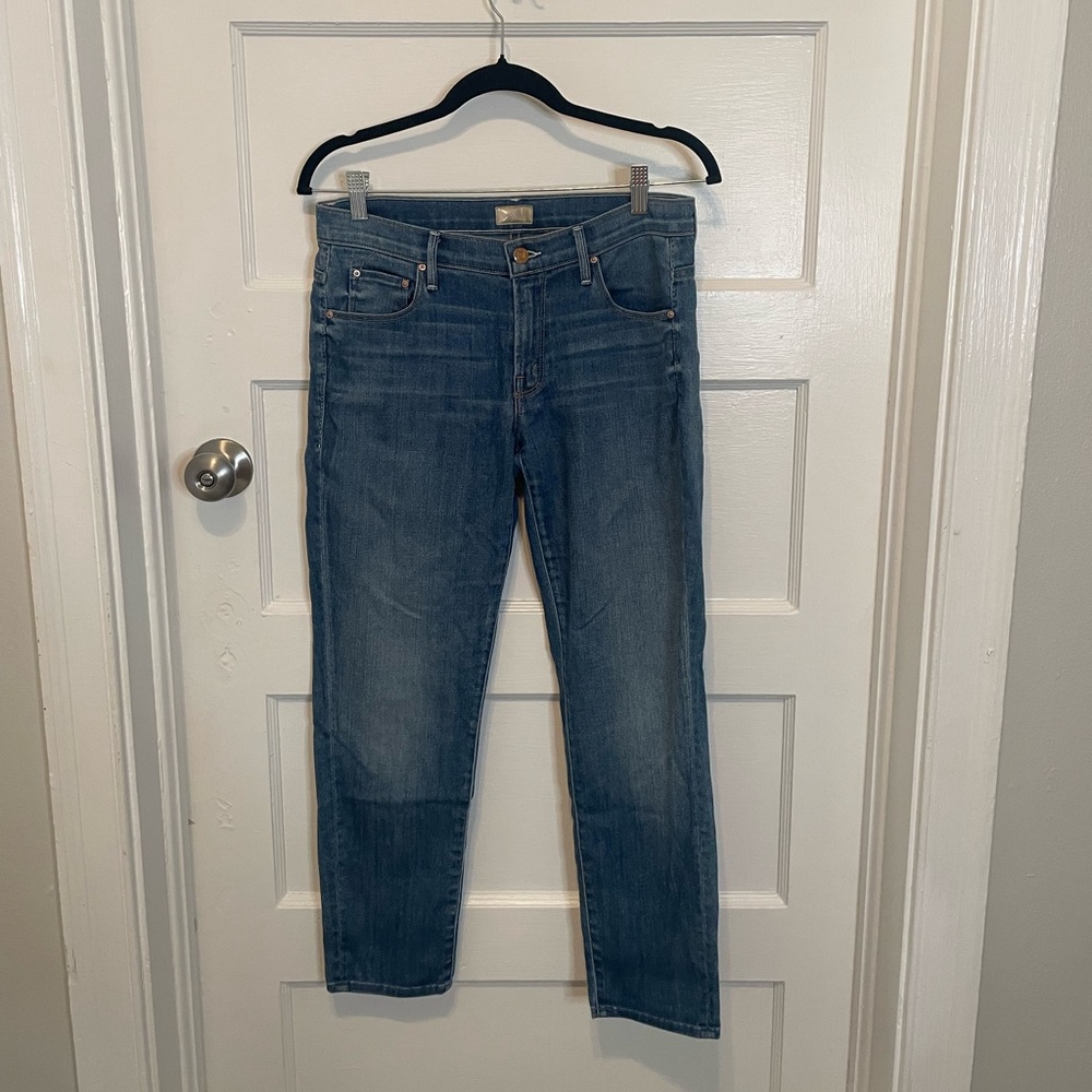 MOTHER Blue Skies Tomorrow Wash Skinny Not Skinny Jeans